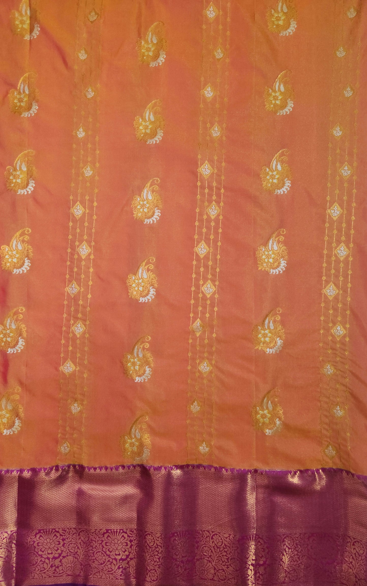 Peacock Symphony -  Kancheevaram semi-silk
