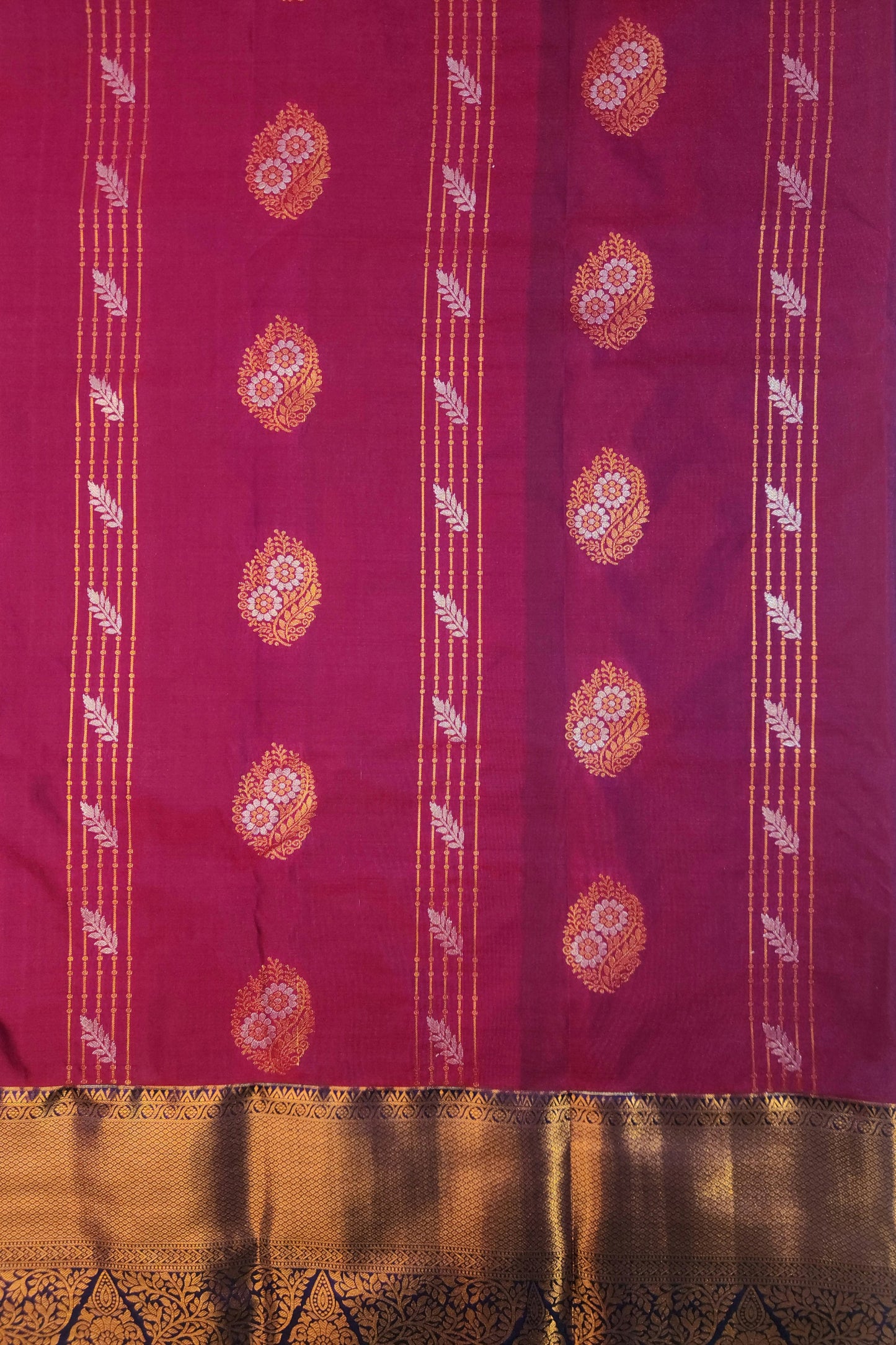Peacock Symphony -  Kancheevaram semi-silk