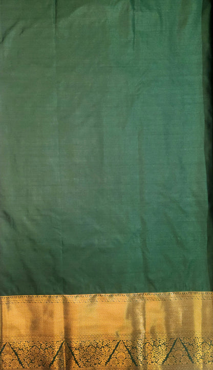 Peacock Symphony -  Kancheevaram semi-silk