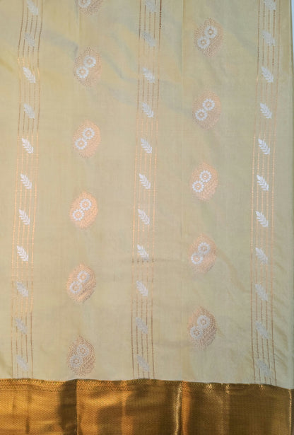 Peacock Symphony -  Kancheevaram semi-silk