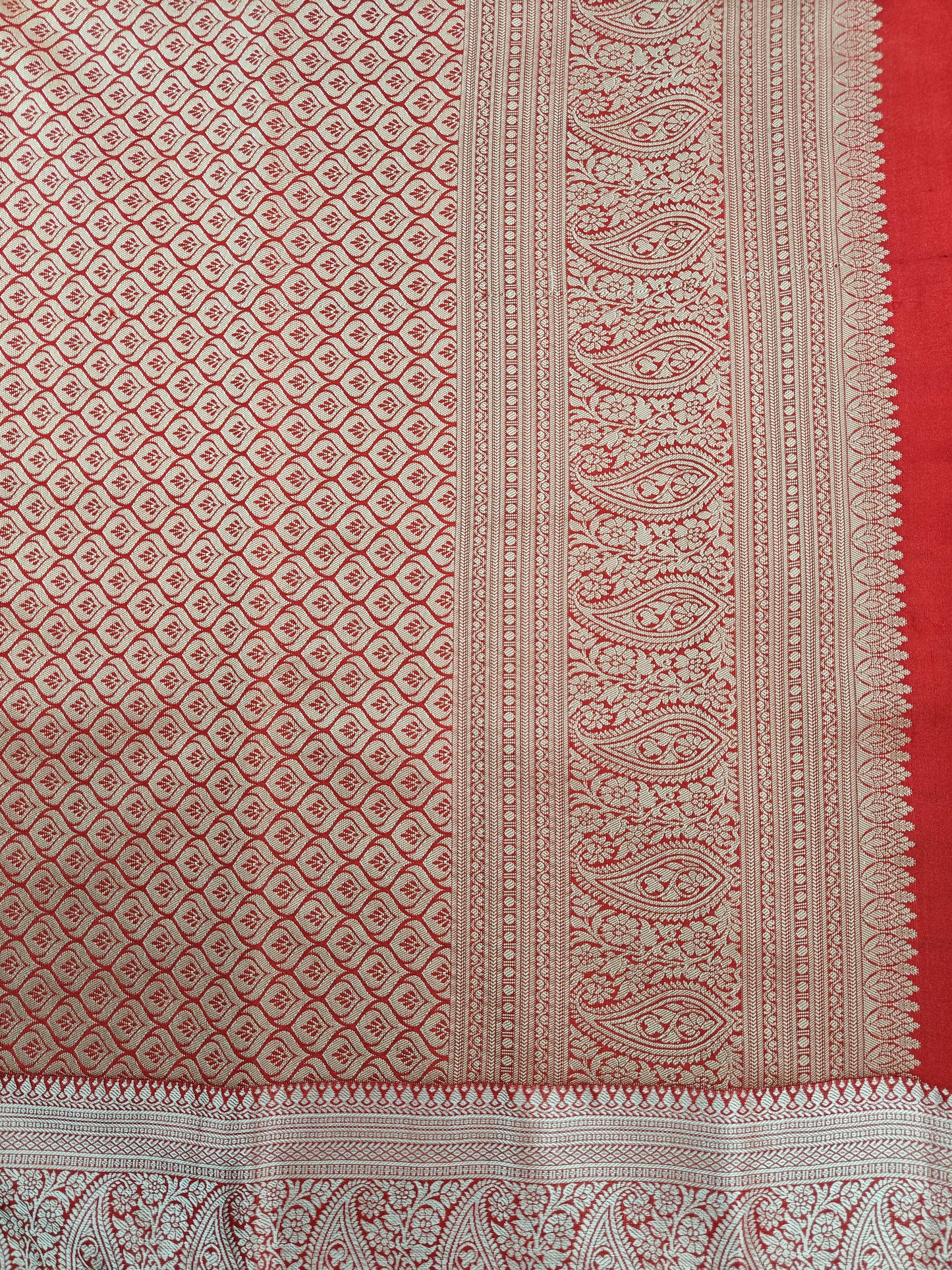 Elegance in Paisley - Kancheevaram semi-silk saree