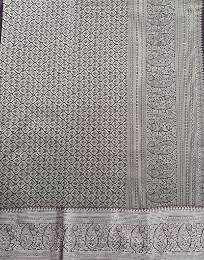 Elegance in Paisley - Kancheevaram semi-silk saree