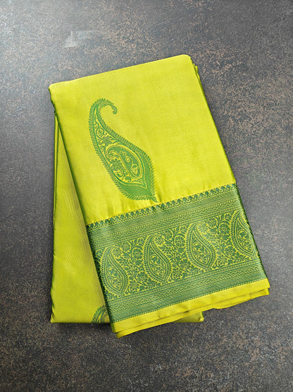 Elegance in Paisley - Kancheevaram semi-silk saree