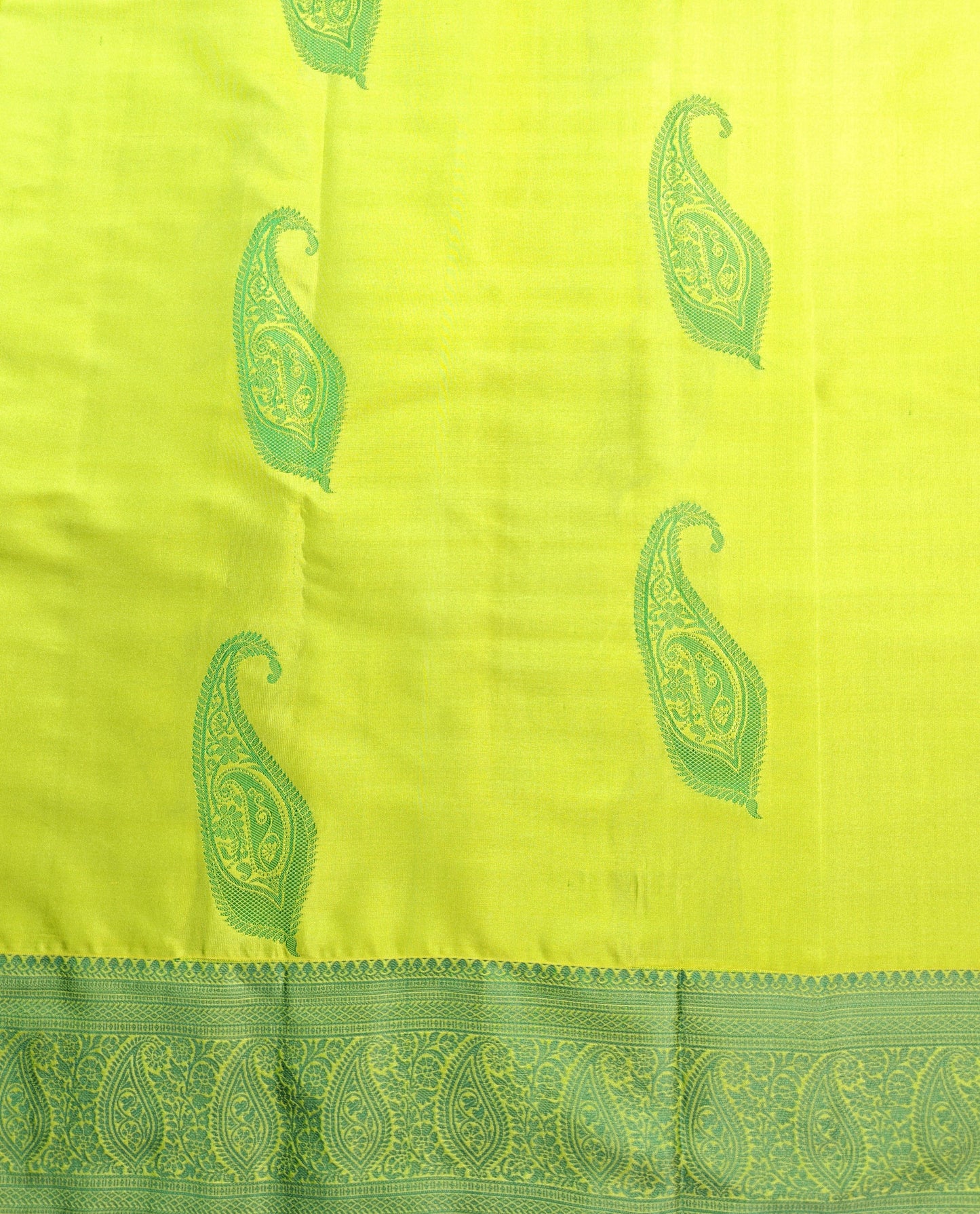 Elegance in Paisley - Kancheevaram semi-silk saree