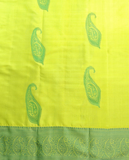 Elegance in Paisley - Kancheevaram semi-silk saree