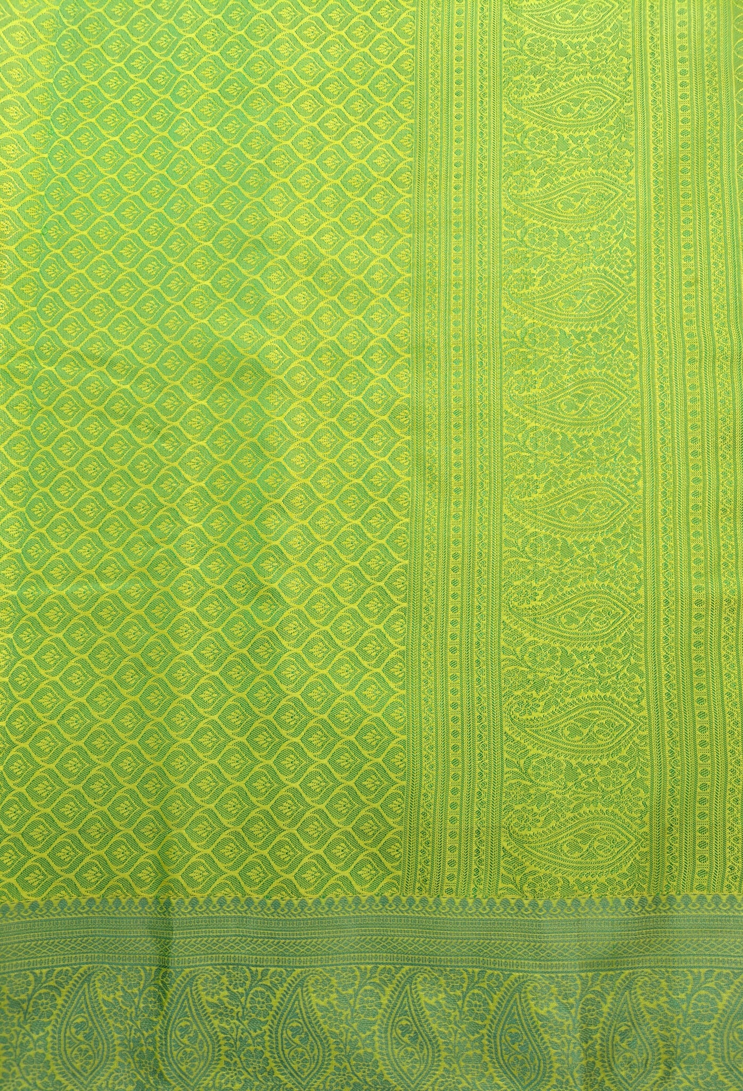 Elegance in Paisley - Kancheevaram semi-silk saree