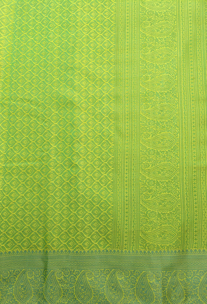 Elegance in Paisley - Kancheevaram semi-silk saree