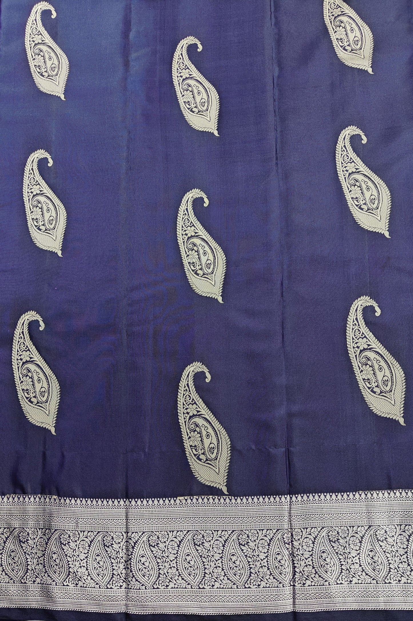 Elegance in Paisley - Kancheevaram semi-silk saree