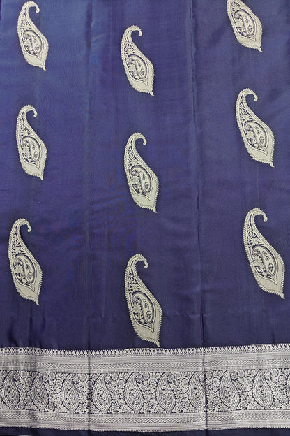 Elegance in Paisley - Kancheevaram semi-silk saree