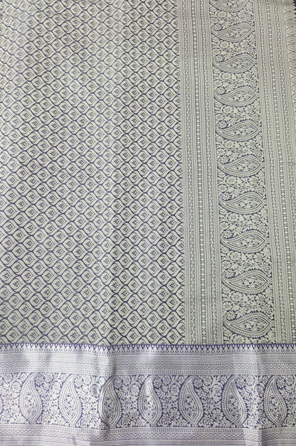 Elegance in Paisley - Kancheevaram semi-silk saree