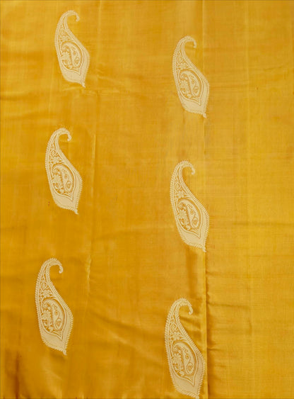Elegance in Paisley - Kancheevaram semi-silk saree