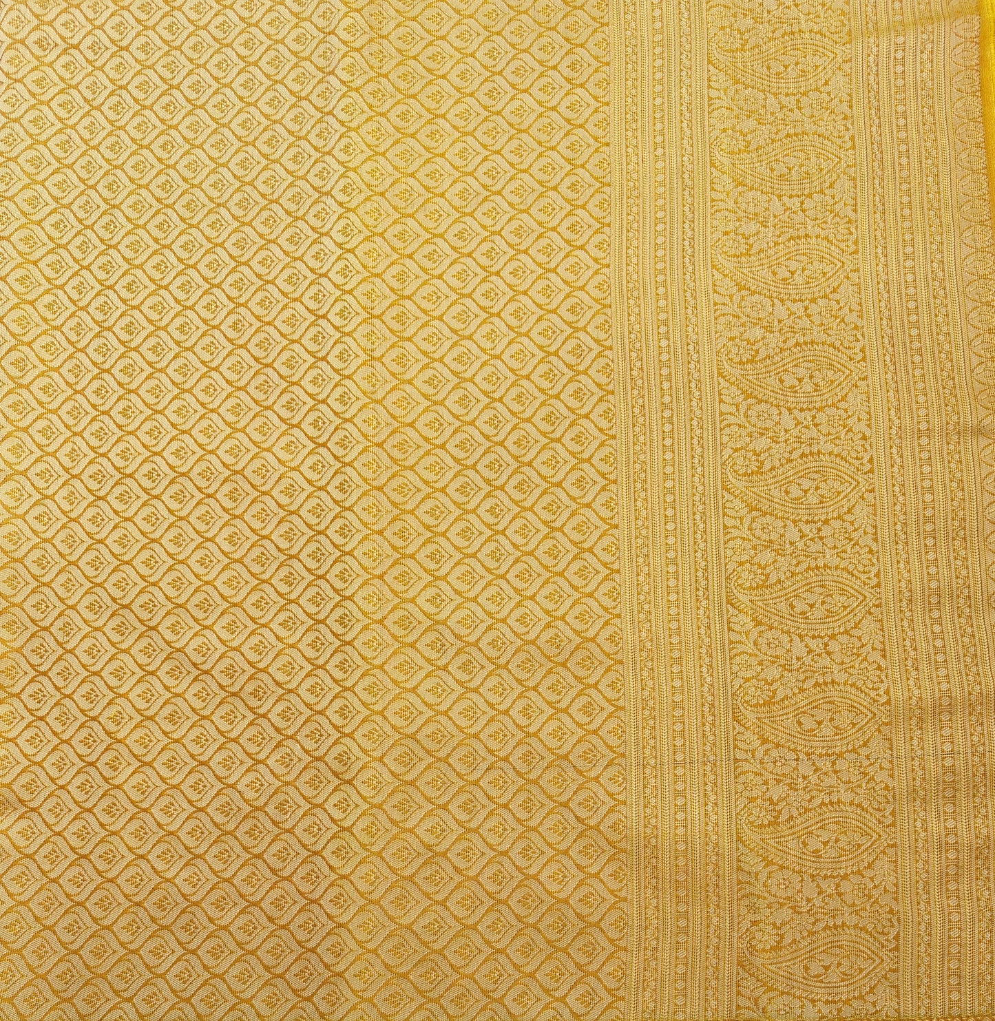 Elegance in Paisley - Kancheevaram semi-silk saree