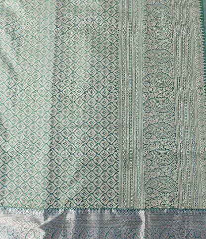 Elegance in Paisley - Kancheevaram semi-silk saree