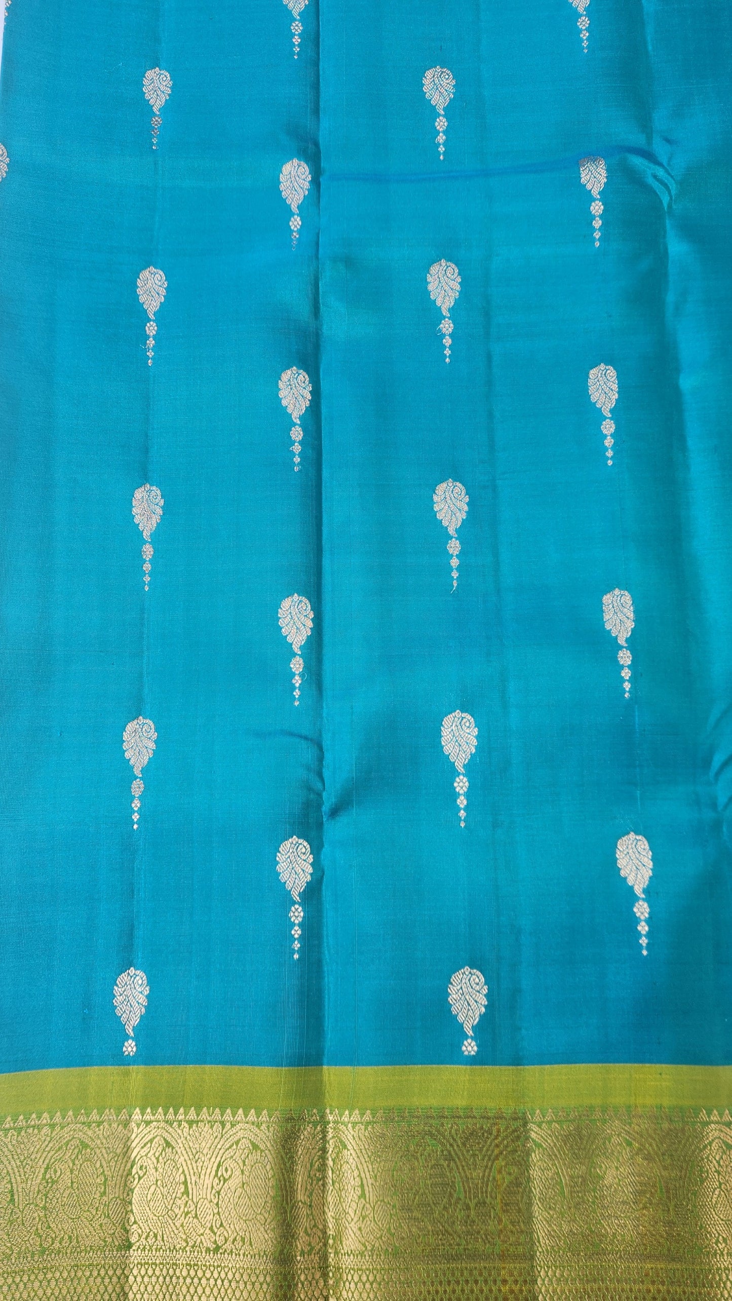 Verdant charm - Handwoven Kancheevaram Pure Silk Saree