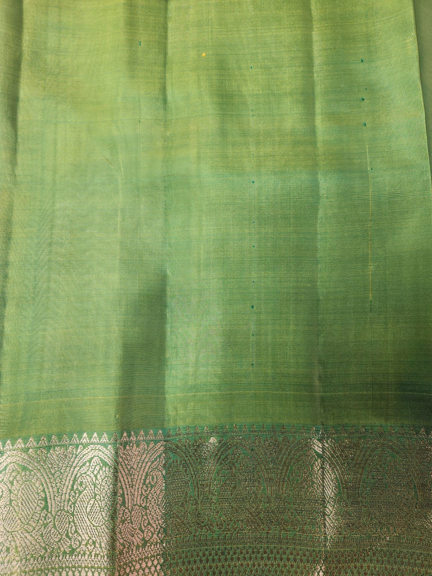 Verdant charm - Handwoven Kancheevaram Pure Silk Saree