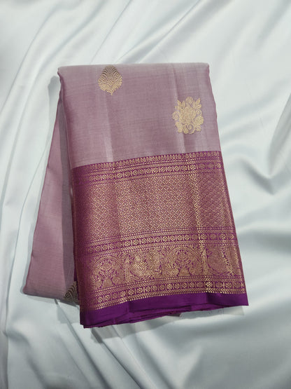 Mauve Muse - Handwoven Kancheevaram Pure Silk Saree