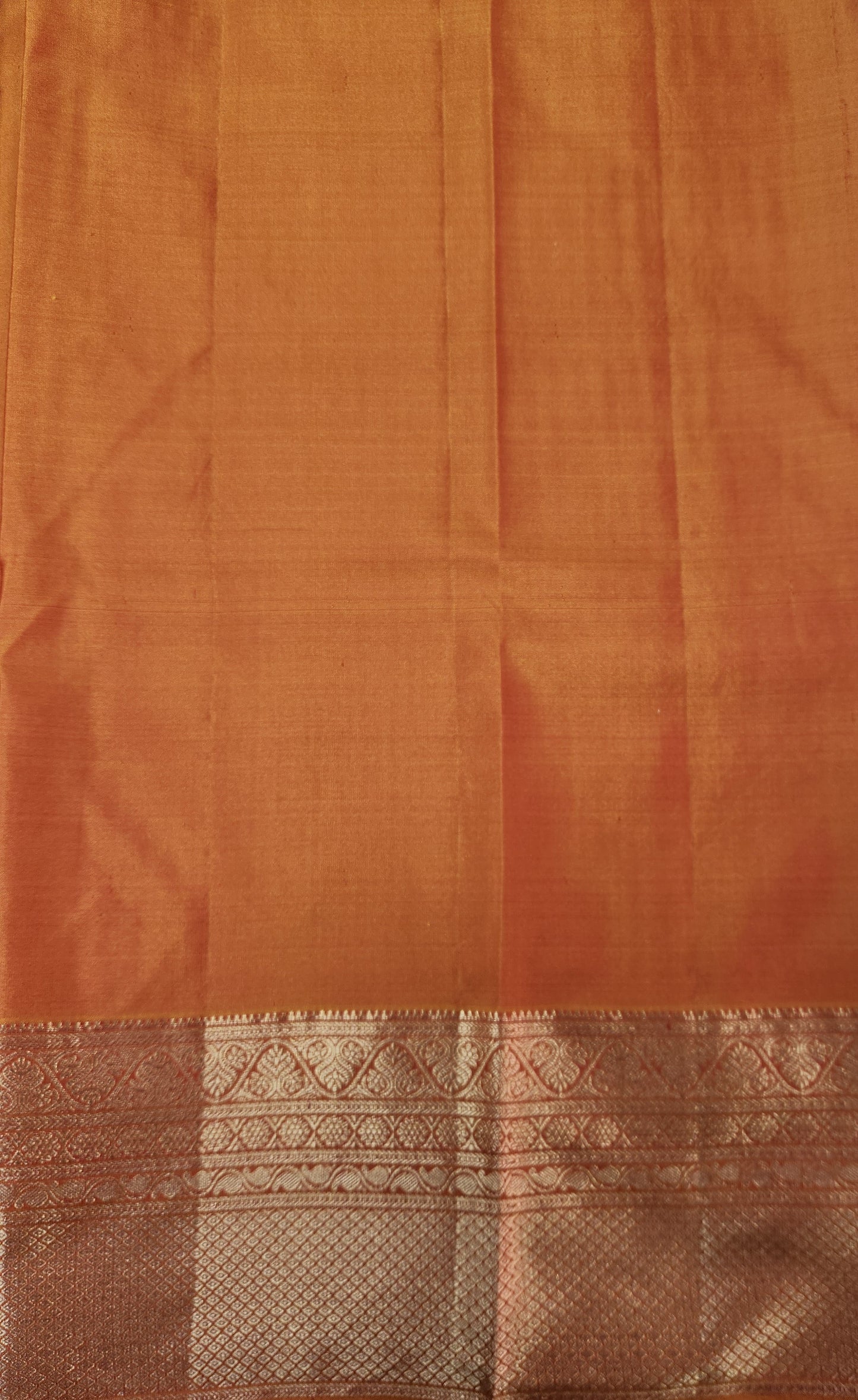 Pure Kancheevaram Silk Saree with triangle checkered pattern