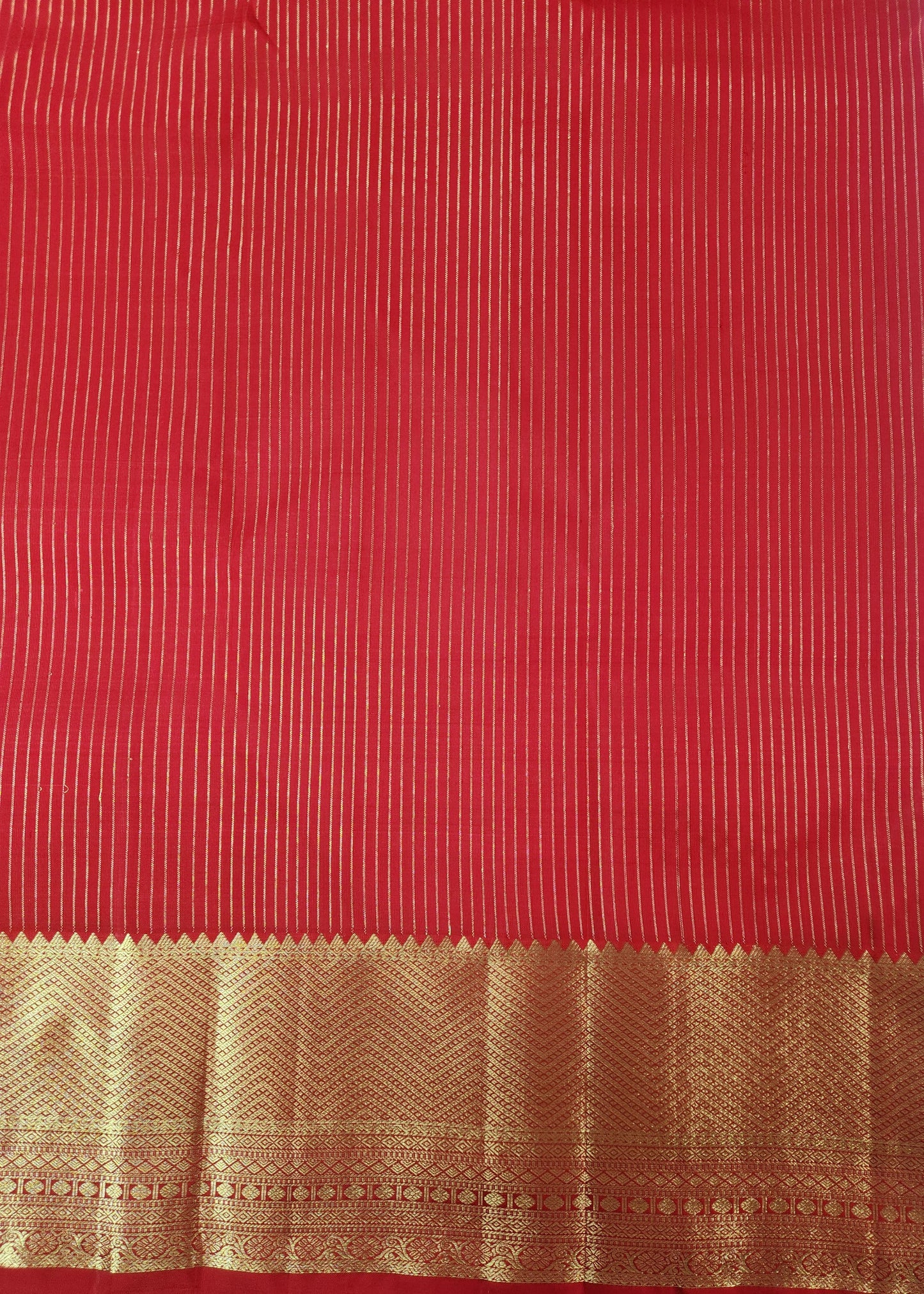 Handwoven Pure Silk Saree with vertical stripes