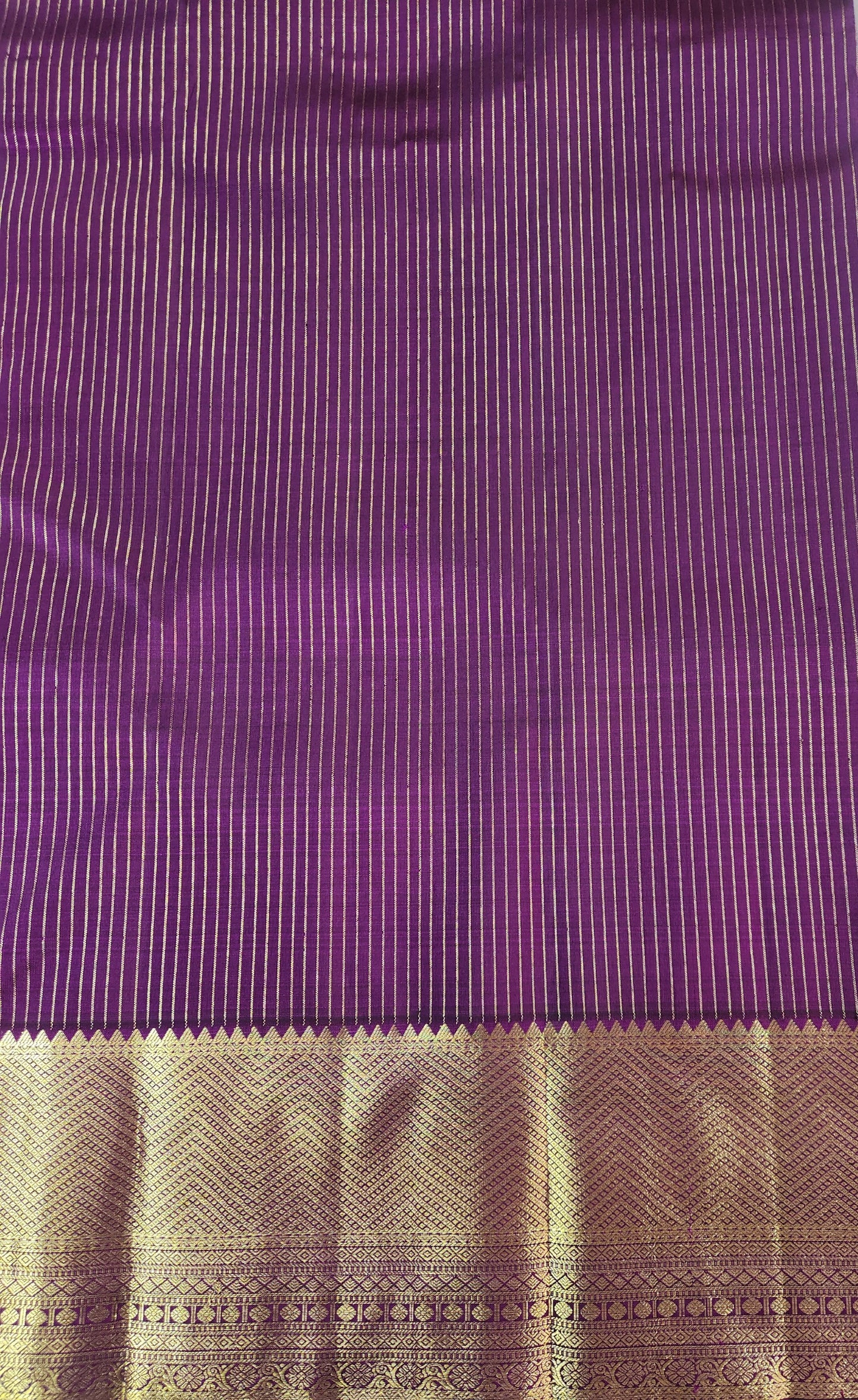 Handwoven Pure Silk Saree with vertical stripes