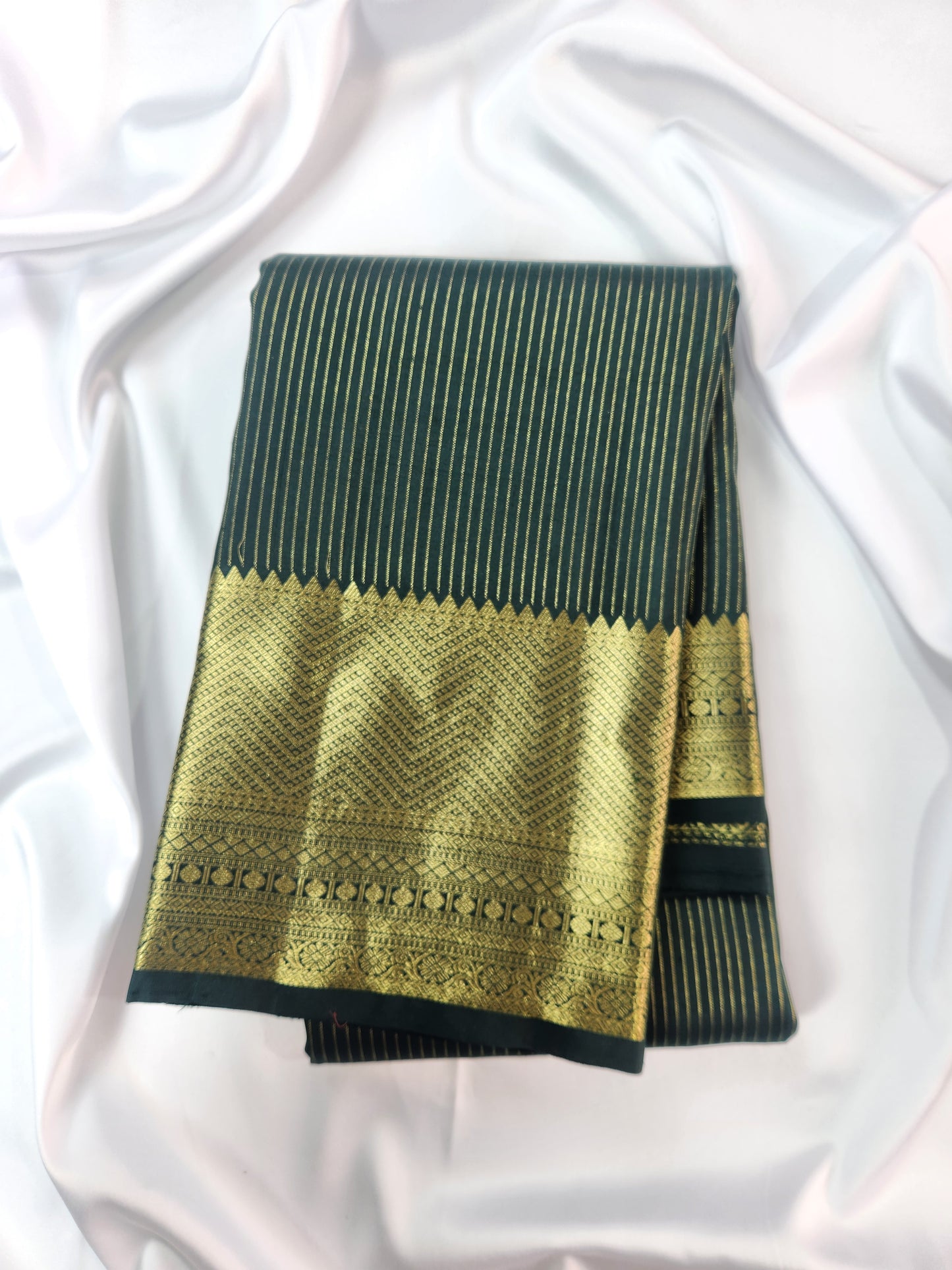Handwoven Pure Silk Saree with vertical stripes