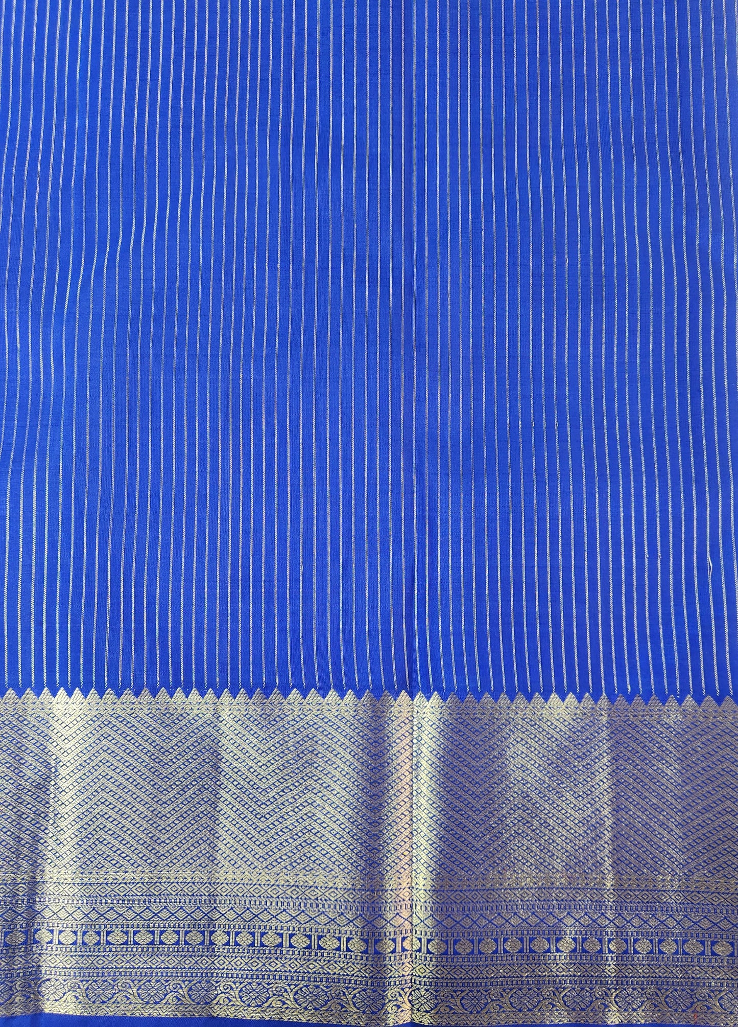Handwoven Pure Silk Saree with vertical stripes
