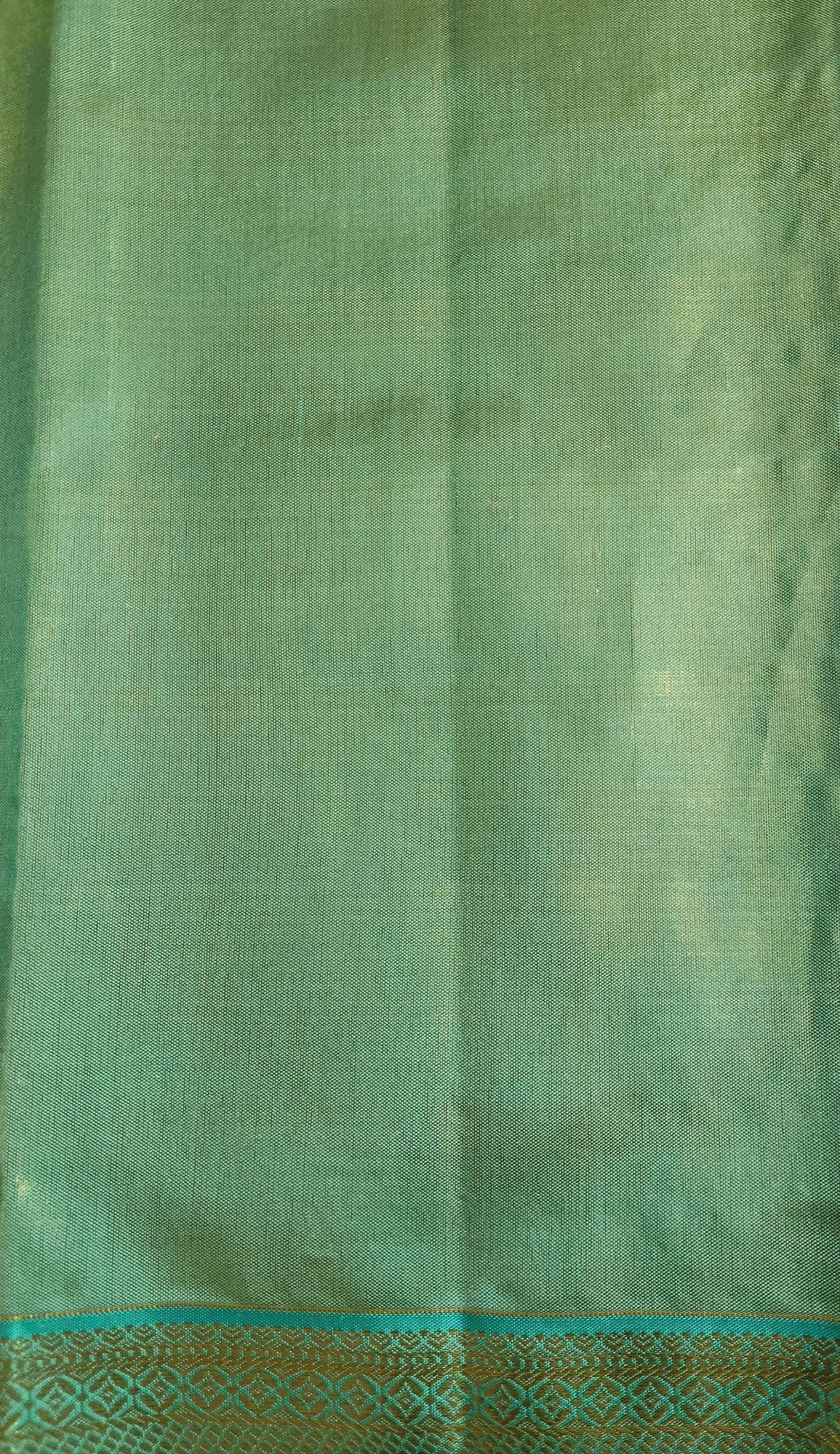 Geometric Symmetry -  Handwoven Pure Silk Tissue Saree with Brocades