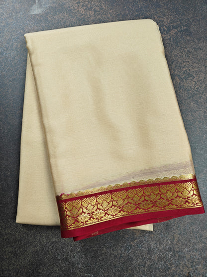 Classic Contrast: Pure Crepe Saree
