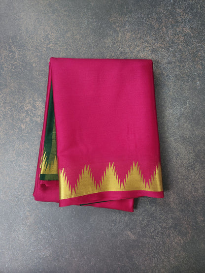 Grace in Weave - Pure crepe 90grams Temple border saree