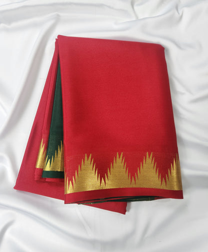 Grace in Weave - Pure crepe 90grams Temple border saree