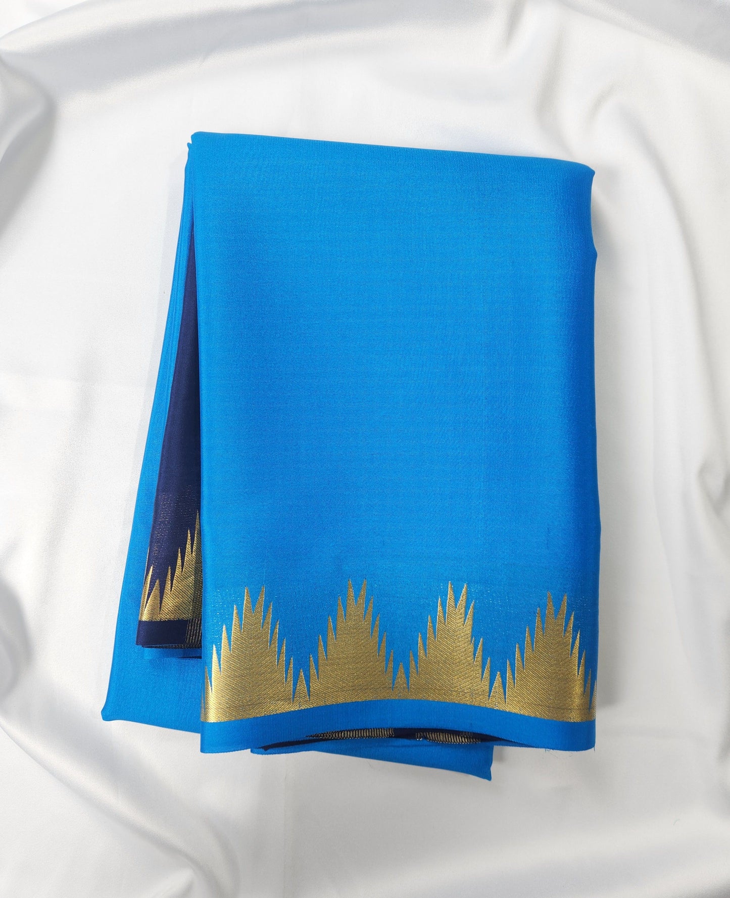 Grace in Weave - Pure crepe 90grams Temple border saree