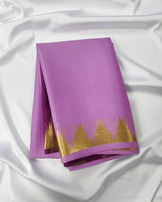 Grace in Weave - Pure crepe 90grams Temple border saree