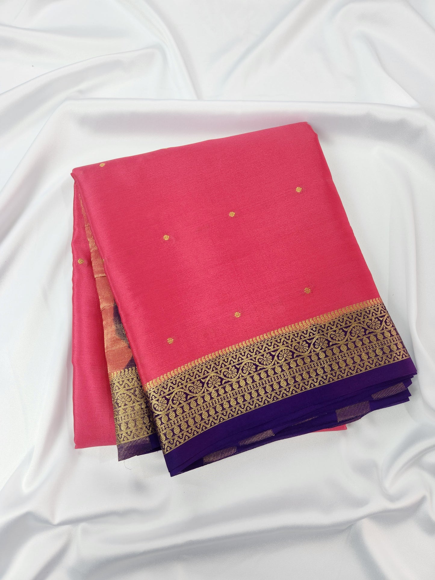 Pure Crepe Saree with small  motifs