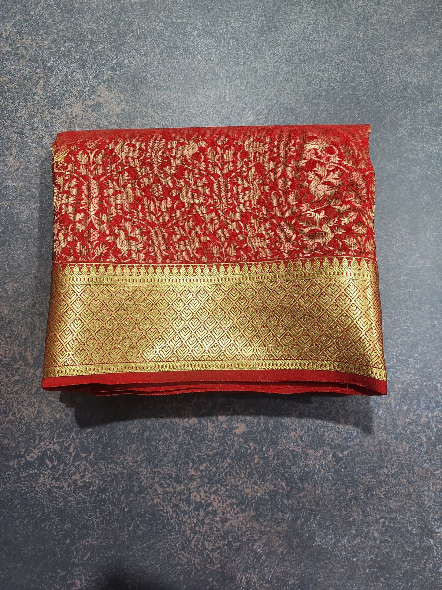 Regal Weave Harmony - Pure Crepe Brocade saree