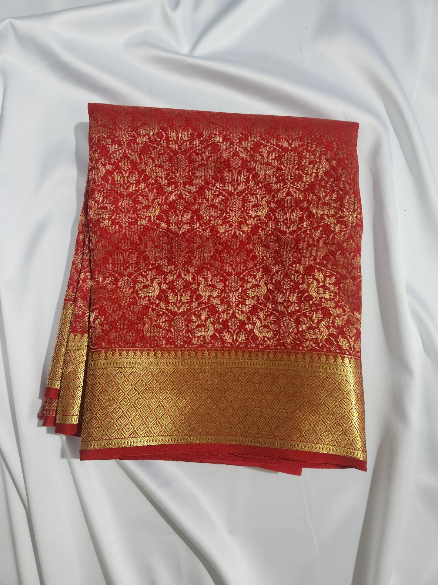 Regal Weave Harmony - Pure Crepe Brocade saree