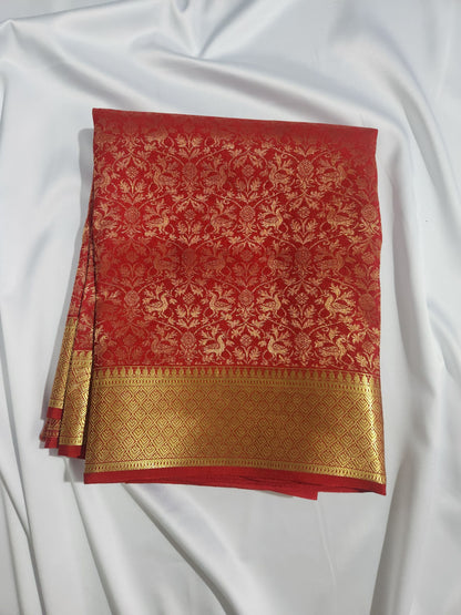 Regal Weave Harmony - Pure Crepe Brocade saree