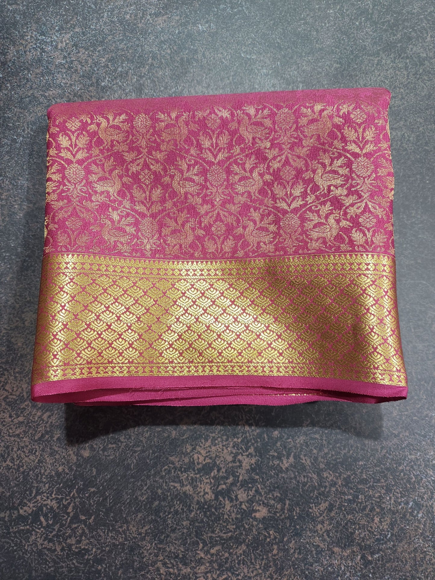 Regal Weave Harmony - Pure Crepe Brocade saree