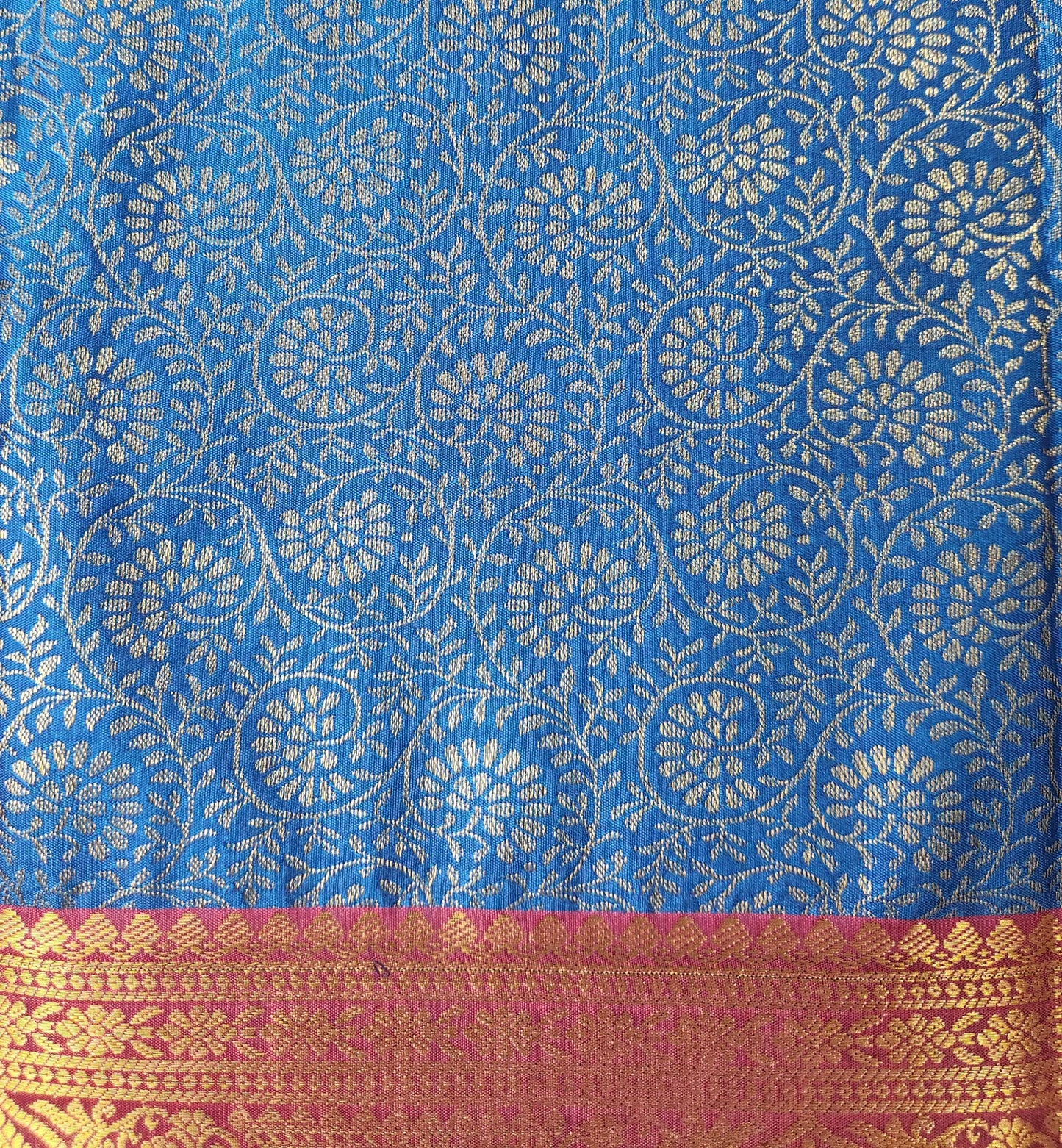 Regal Bloom - Kancheevaram semi-silk saree