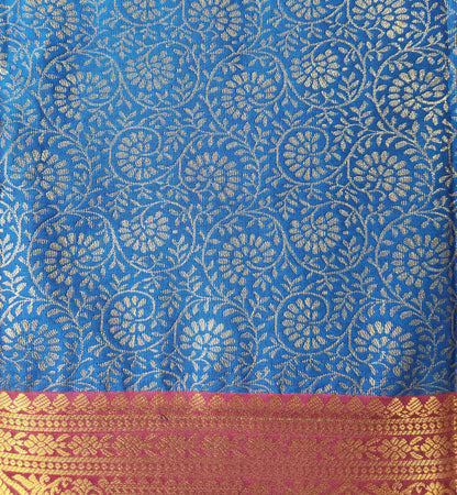 Regal Bloom - Kancheevaram semi-silk saree