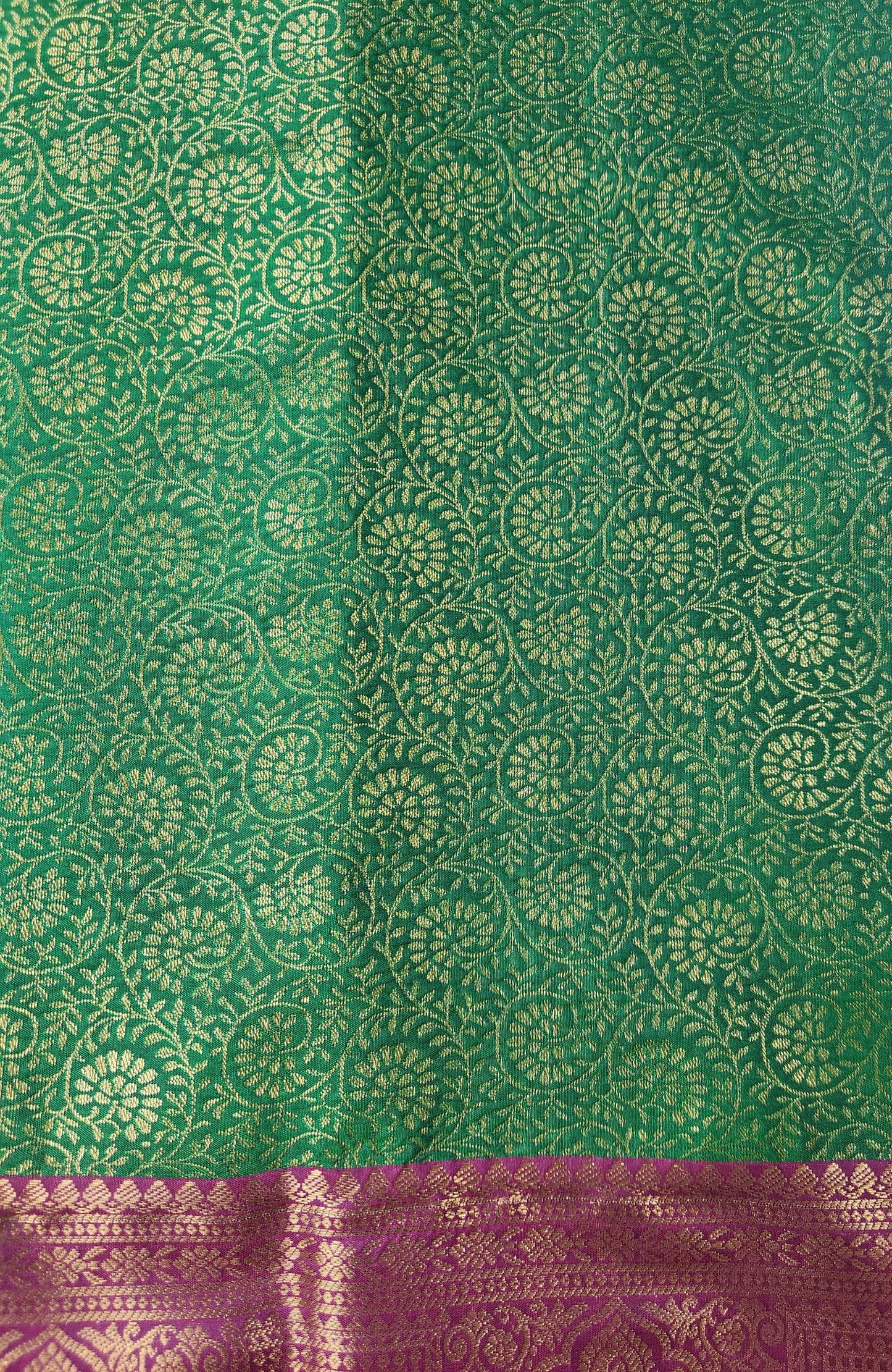 Regal Bloom - Kancheevaram semi-silk saree