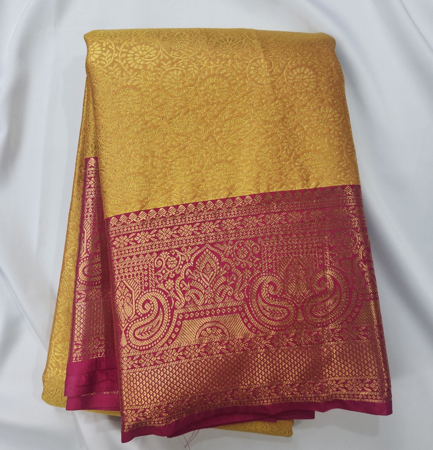 Regal Bloom - Kancheevaram semi-silk saree