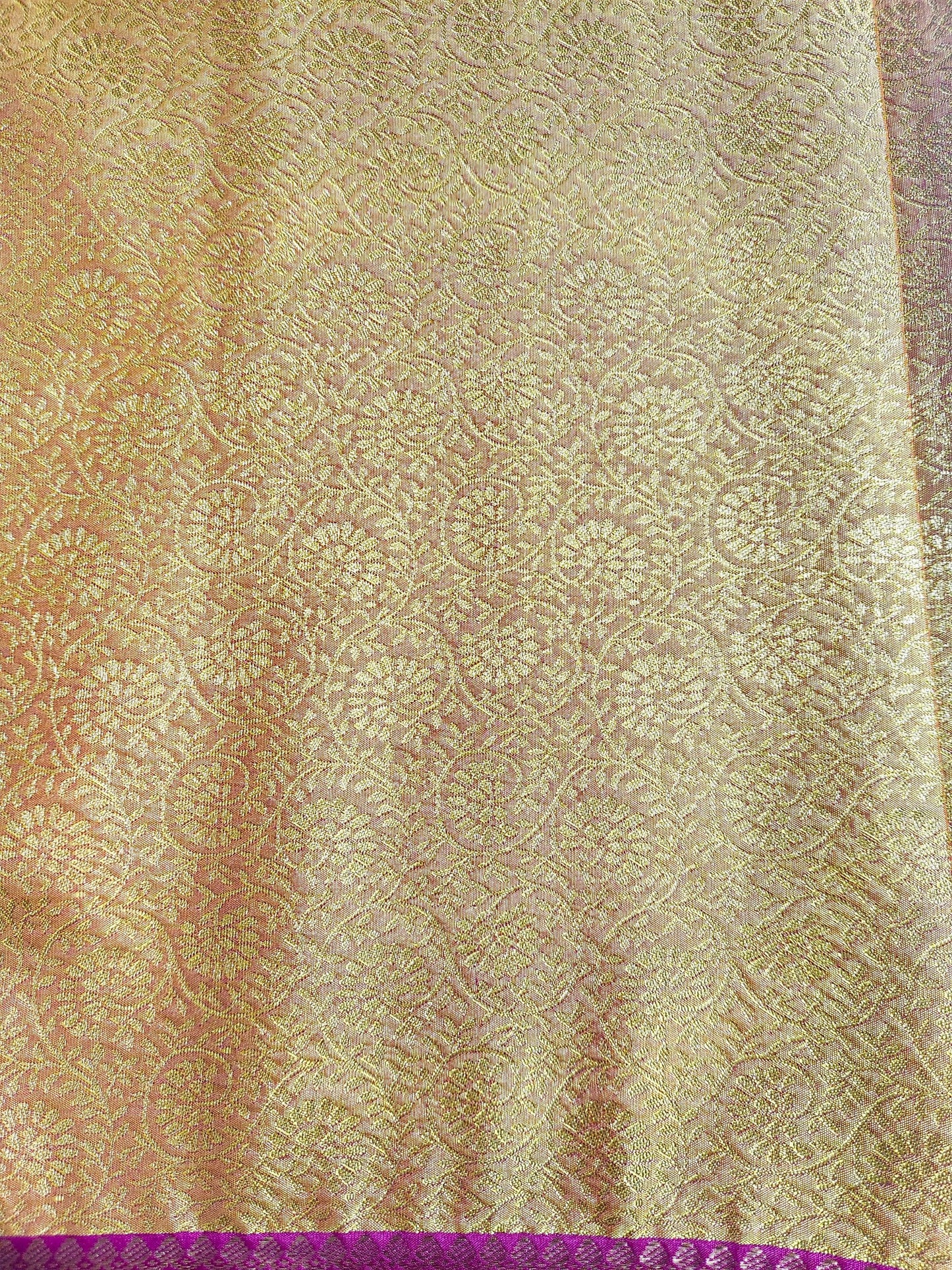 Regal Bloom - Kancheevaram semi-silk saree