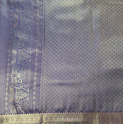 Regal Bloom - Kancheevaram semi-silk saree