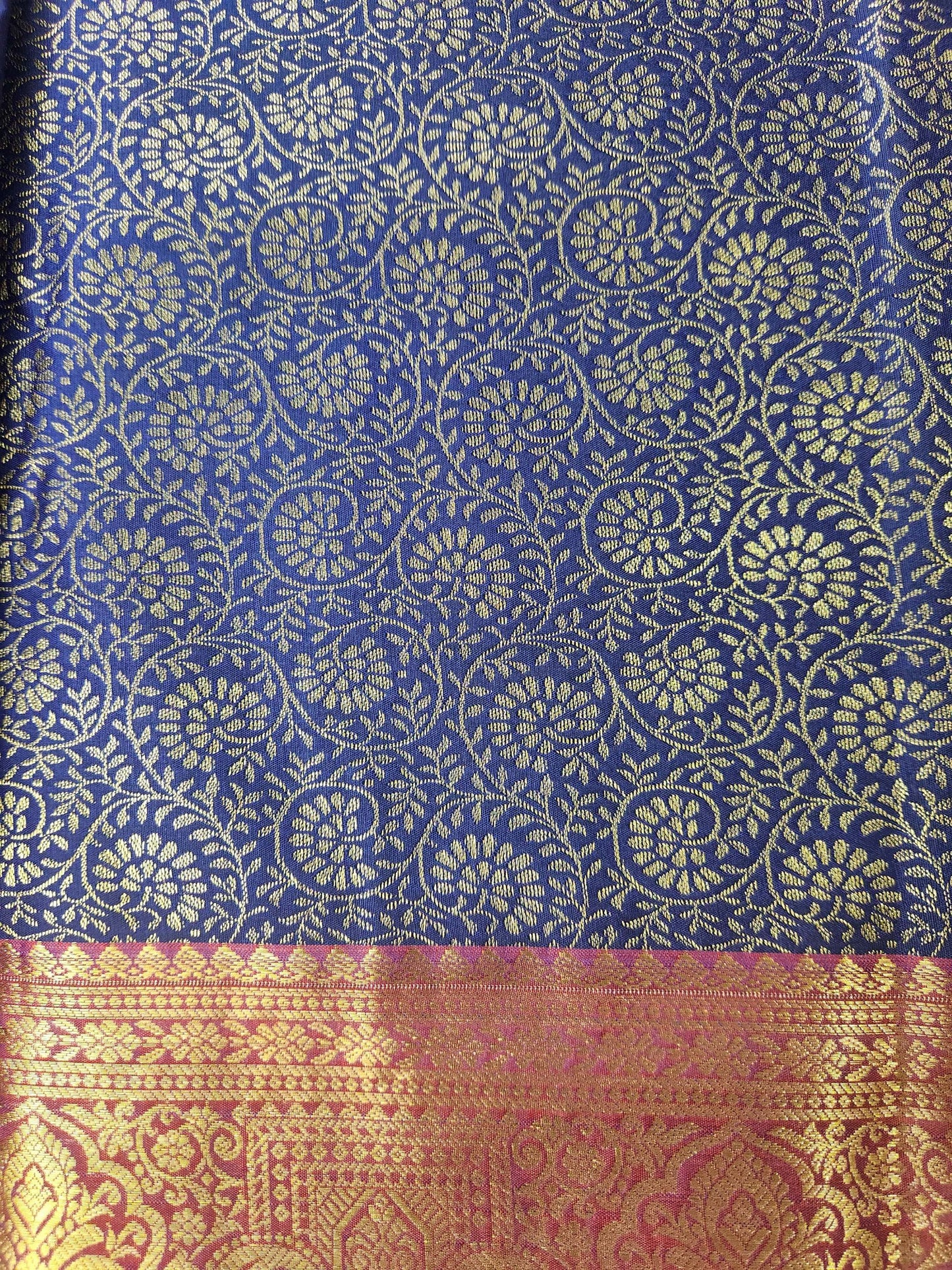 Regal Bloom - Kancheevaram semi-silk saree