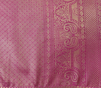 Regal Bloom - Kancheevaram semi-silk saree