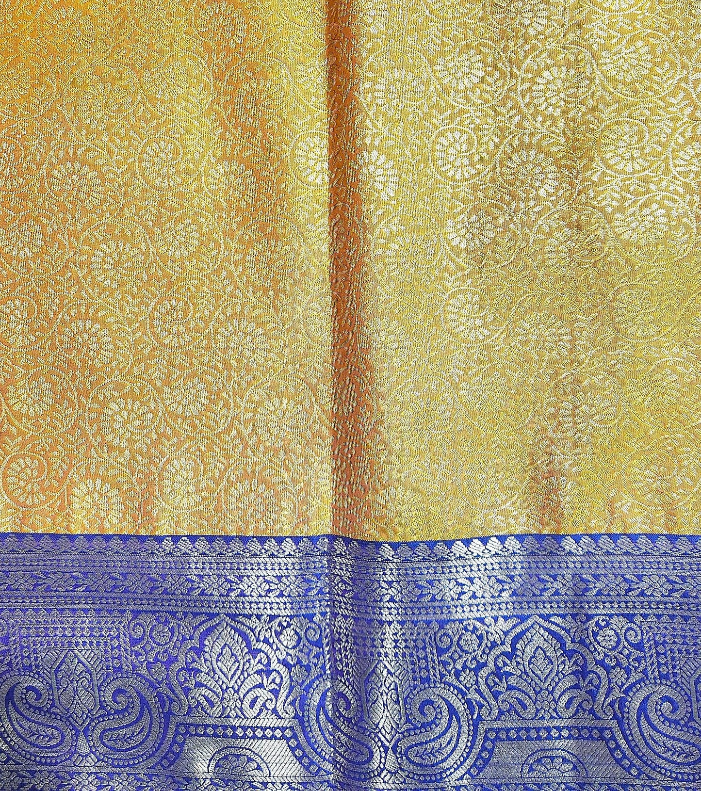 Regal Bloom - Kancheevaram semi-silk saree