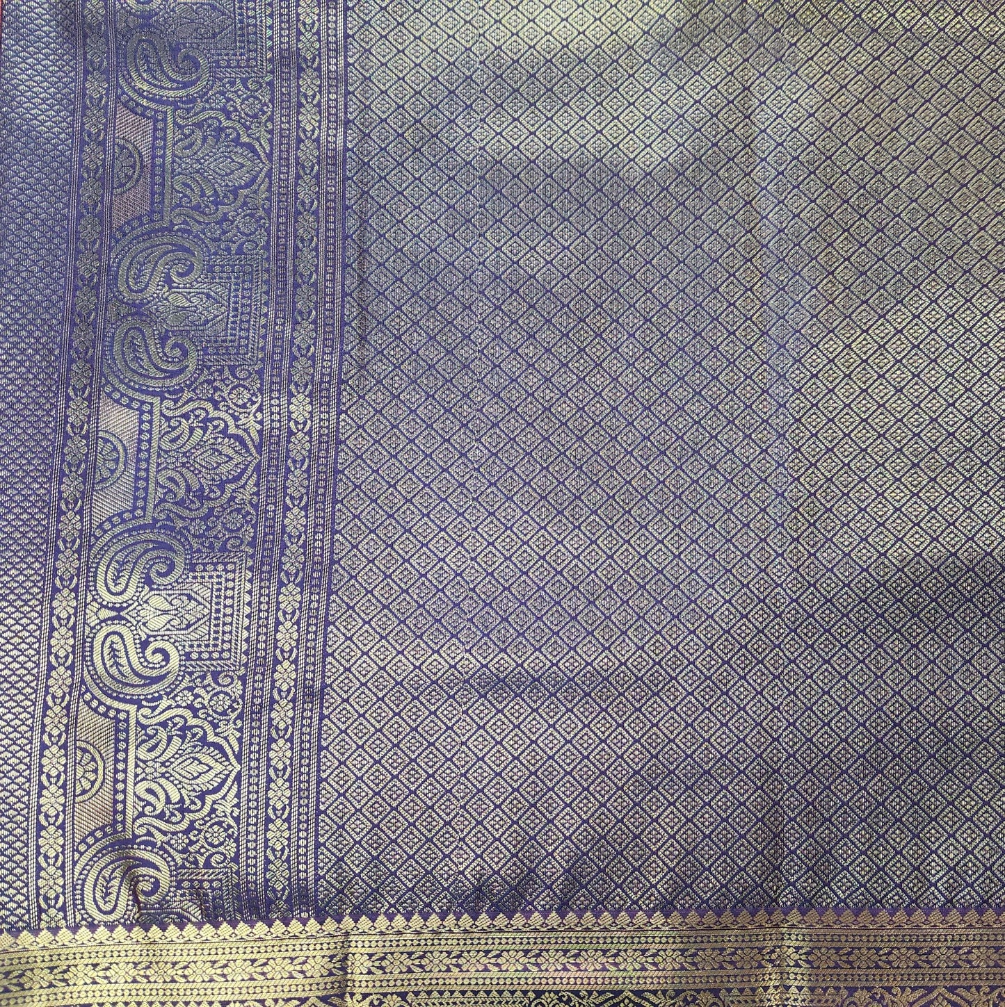 Regal Bloom - Kancheevaram semi-silk saree