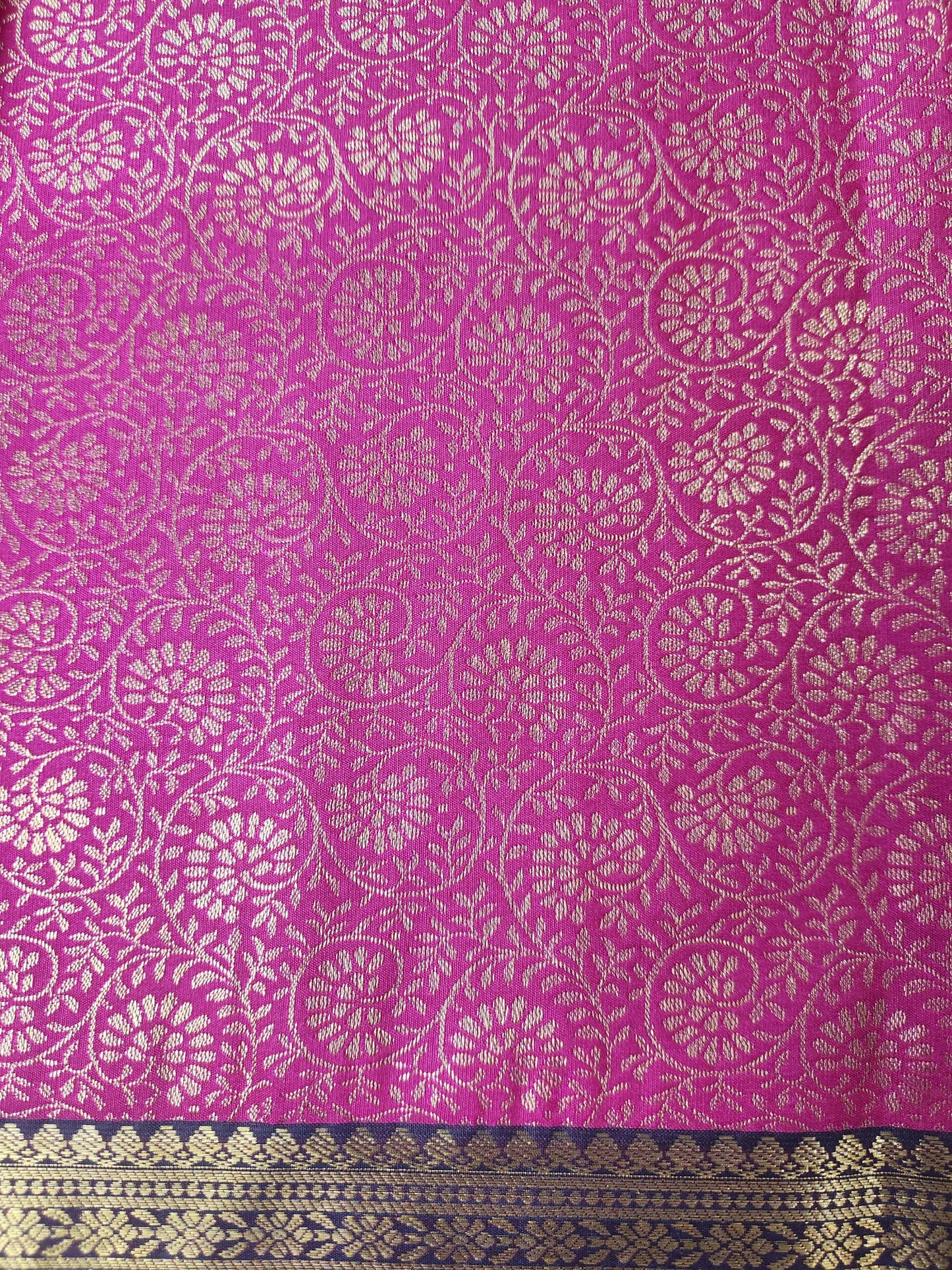 Regal Bloom - Kancheevaram semi-silk saree