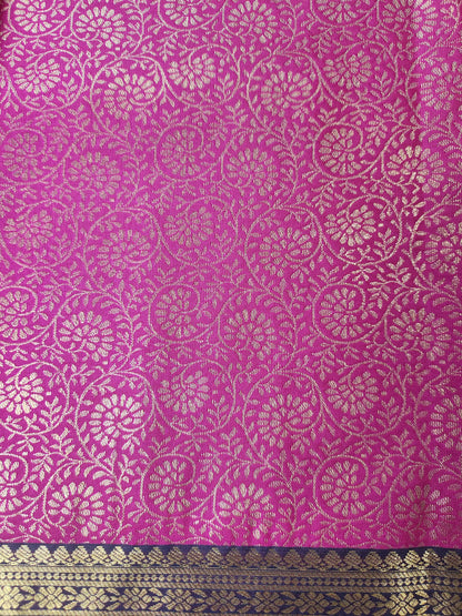 Regal Bloom - Kancheevaram semi-silk saree