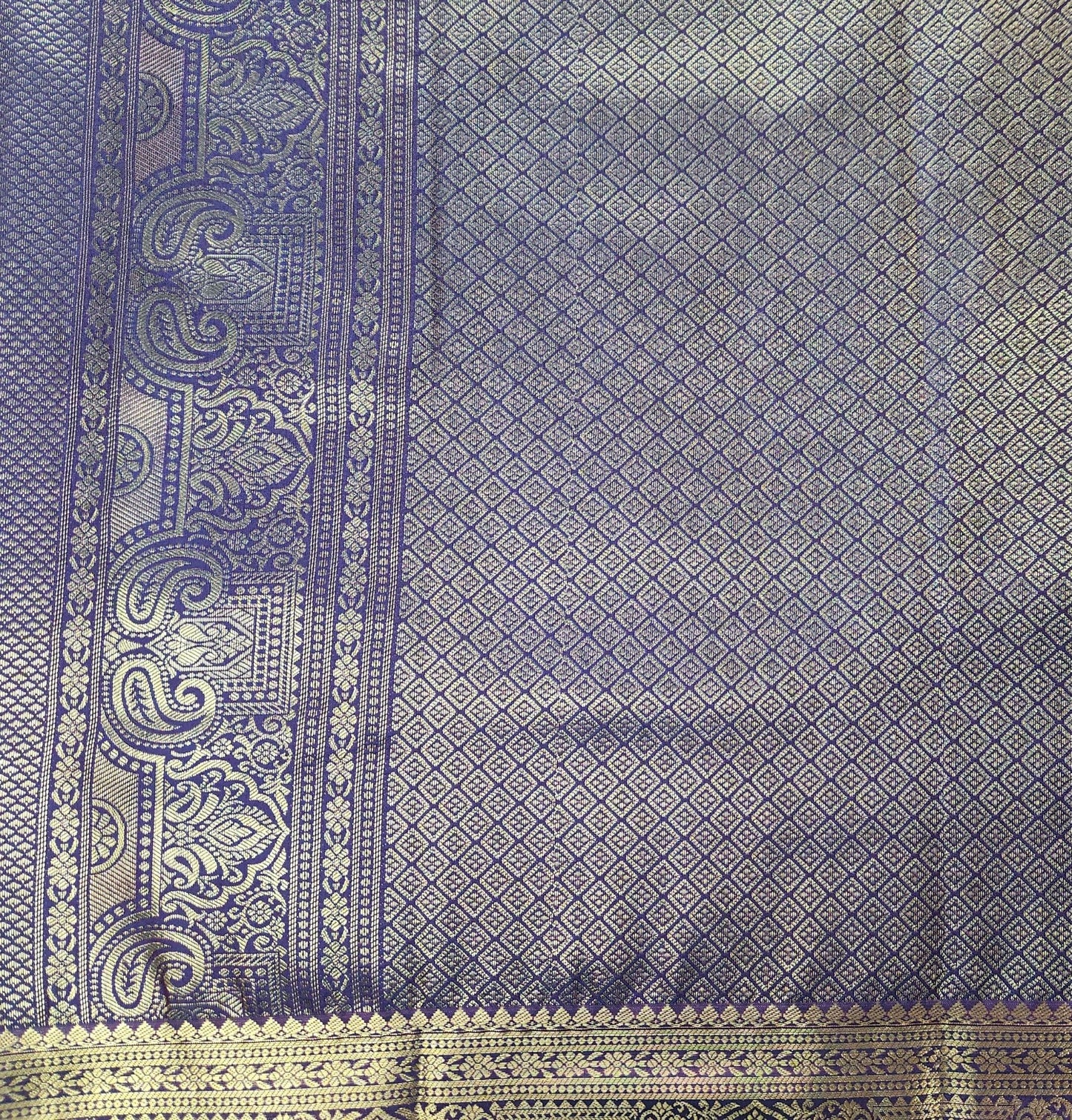 Regal Bloom - Kancheevaram semi-silk saree