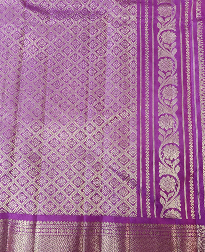 Mauve Muse - Handwoven Kancheevaram Pure Silk Saree